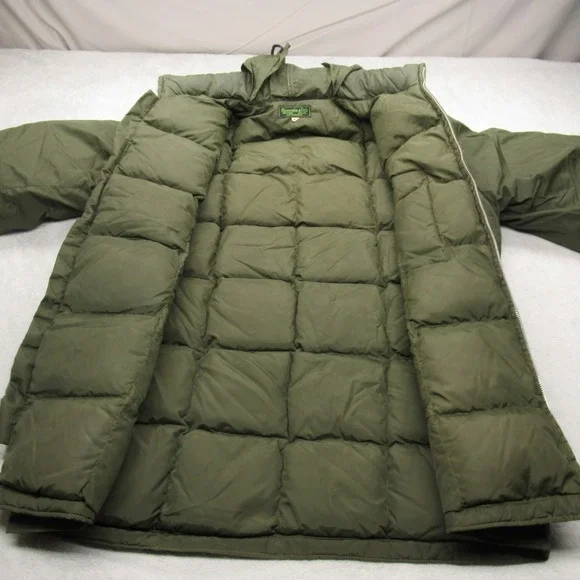 Abercrombie Fitch Down Jacket Men Large‎ Green Water Resist Puff VTG RARE 70 80s
